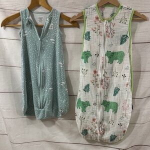Set of 2 Baby Sleep Sacks -Simple Joys Carters size 6-9 month